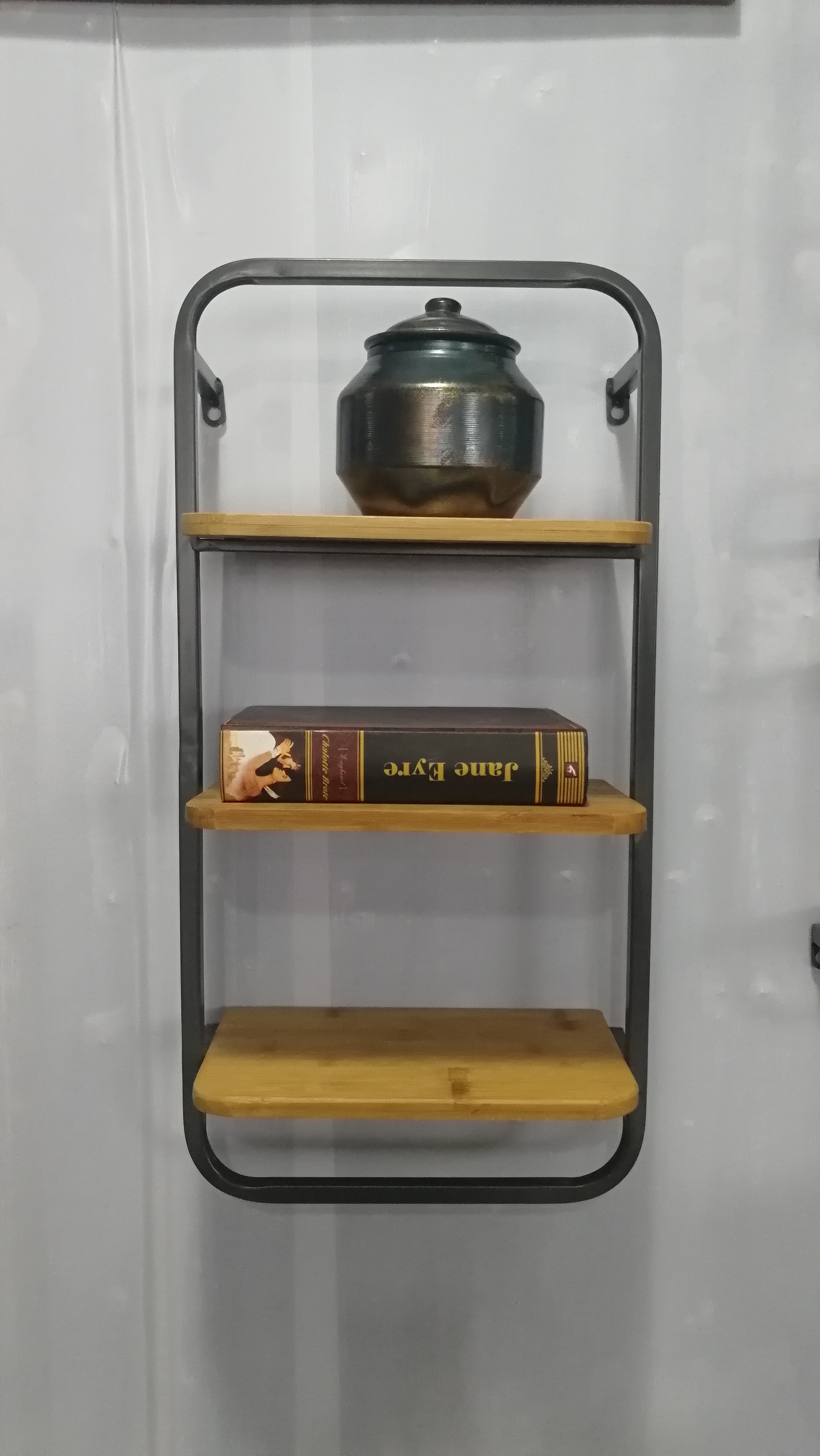 Wall Mounted Book Rack Floating Shelves – Set of 3 – Large, medium and Small – Screws and Anchors Included - Farmhouse Shelves for Bedroom, Living Room and more – Wall Décor（patent)