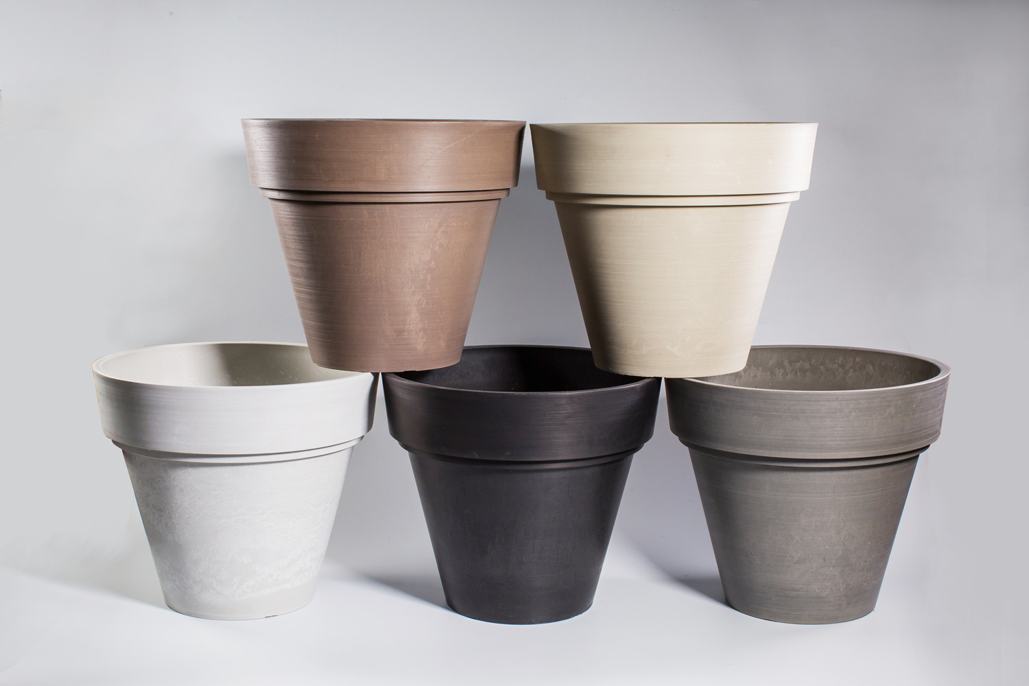 Eco Planter Classic Round Pots with Double Side Decor Container