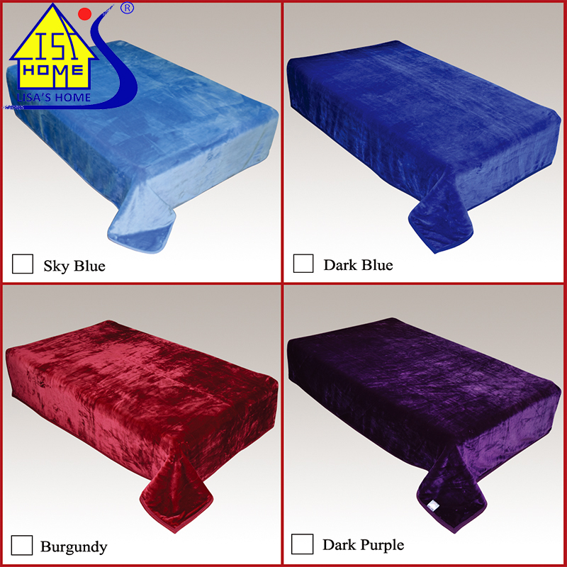 Lisashome Solid Raschel Blanket