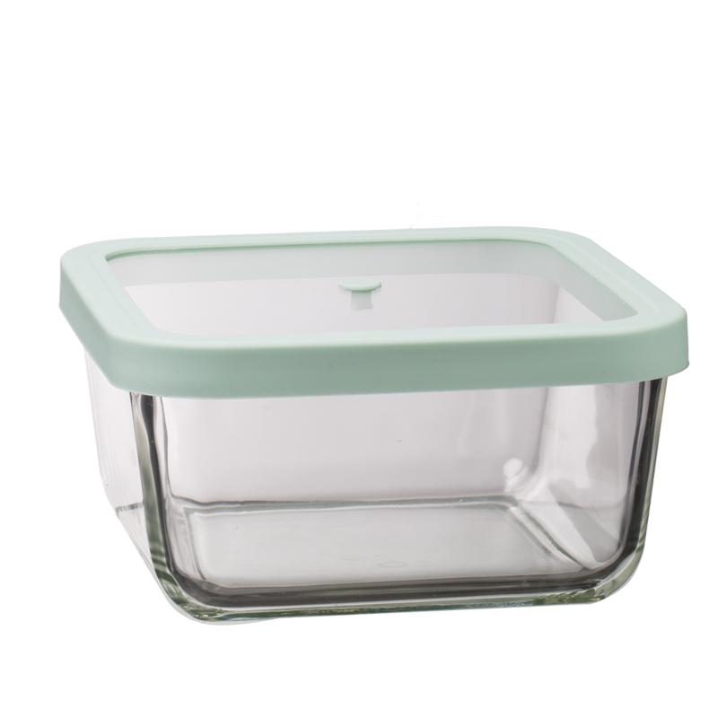 Square shape baking tray 220ml with silicone lid