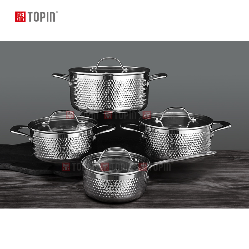 Topin tri-ply s/s 8pcs cookware set