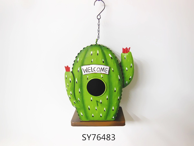 Cactus birdhouse hanging