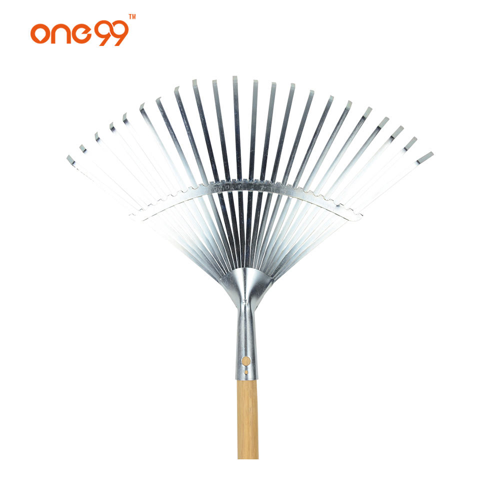 2020 new style fan lawn 22t hand galvanized lawn leaf rakes