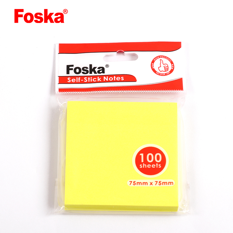 Foska Hot Sale Neon Memo Pad Book Sticky Notes