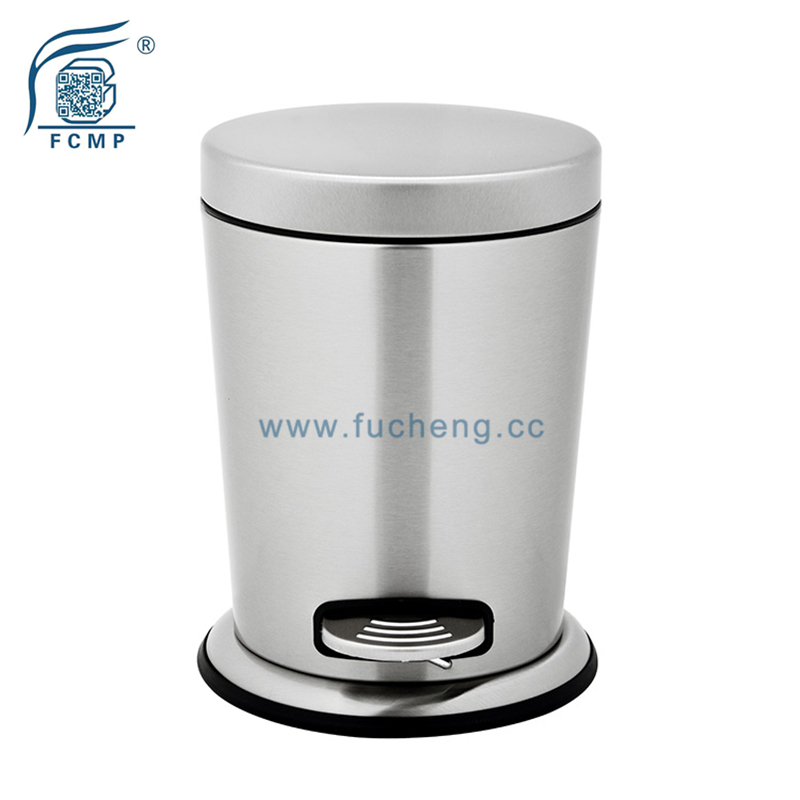 Round Stainless Steel Kitchen Pedal Garbage Bin