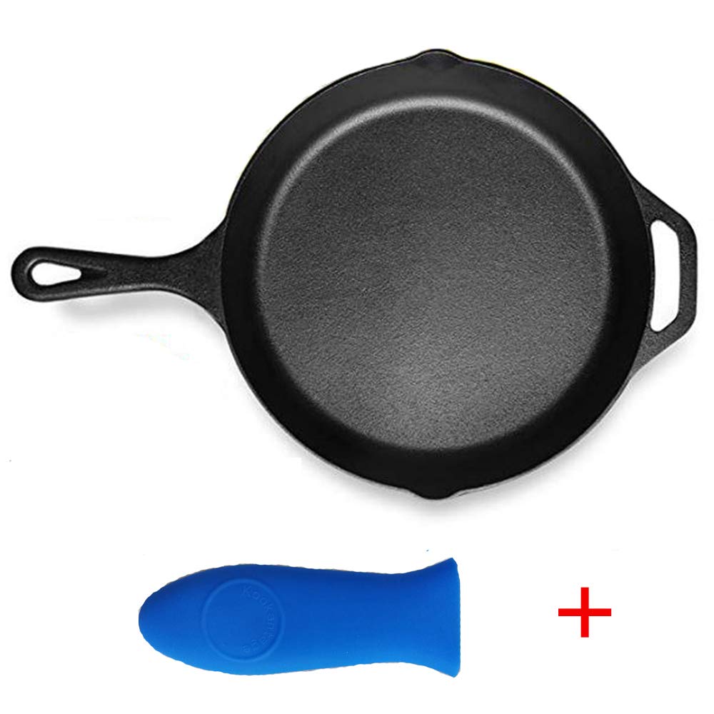 10" 12" preseasoned cast iron skillet