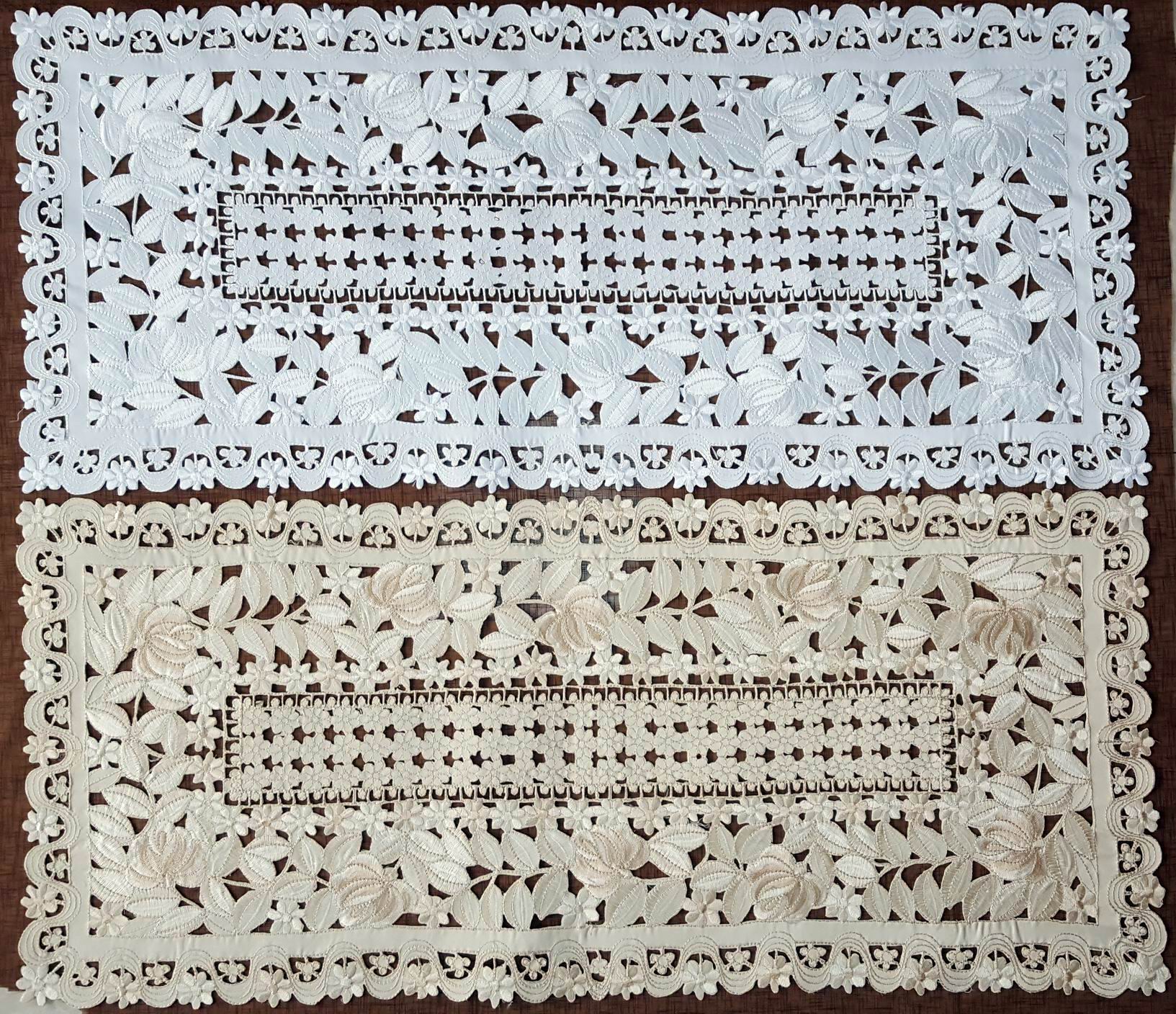 White Embroidered Tablecloth