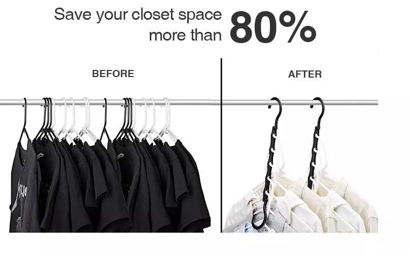 Closet Organizer Storage Saver Magic Wonder Plastic Space Saving Clothes hangers &amp racks Hangers