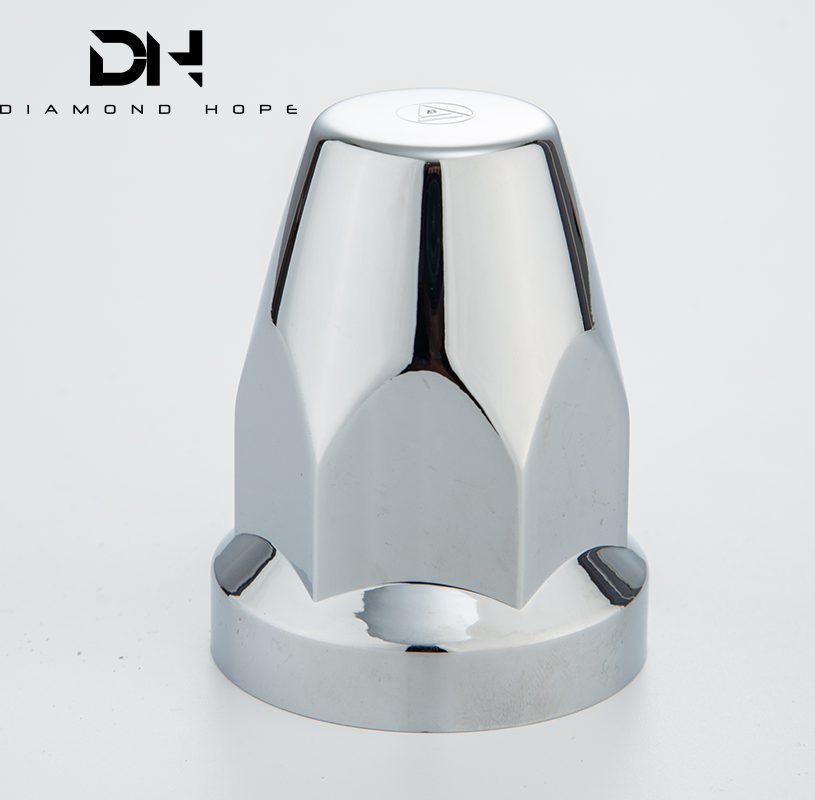 popular 1.3" inch hex ABS oush-on chrome truck wheel lug nut covers