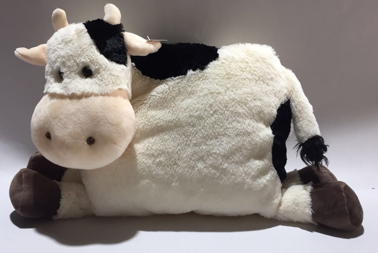 Plush cow cushion