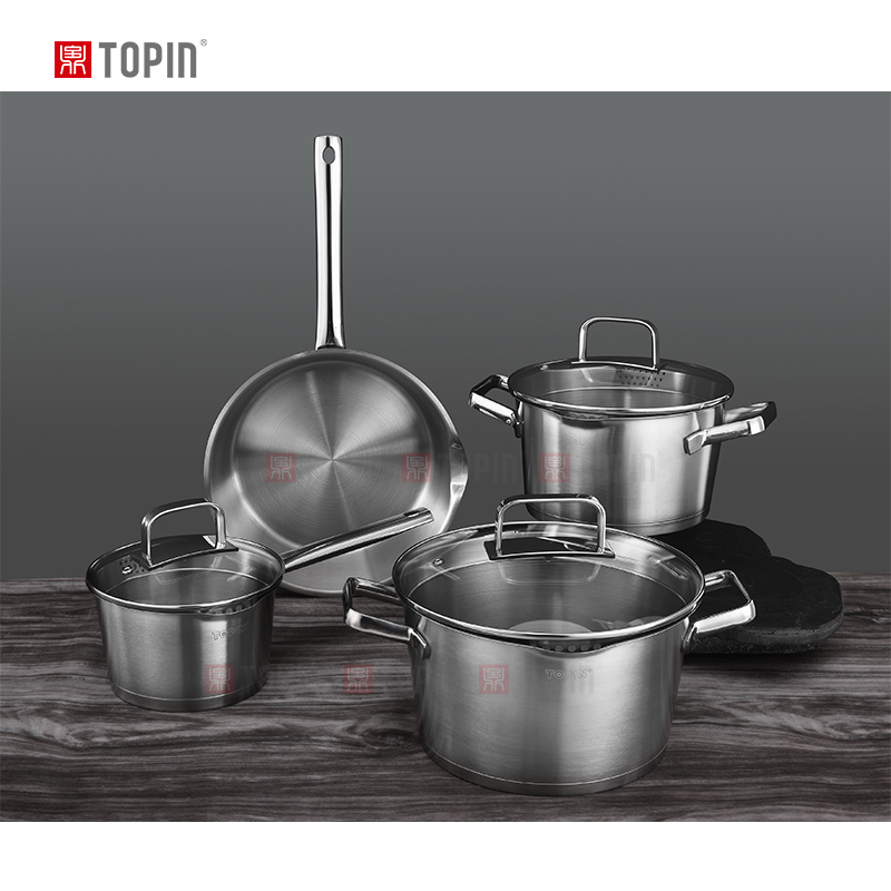 Topin stainless steel 7pcs cookware set