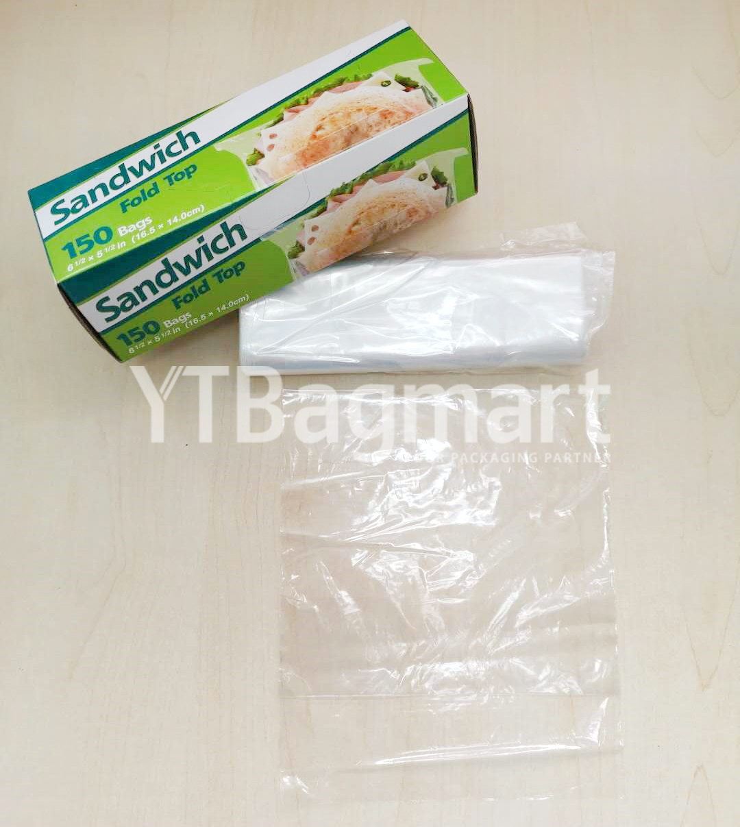 Fold top sandwich bag
