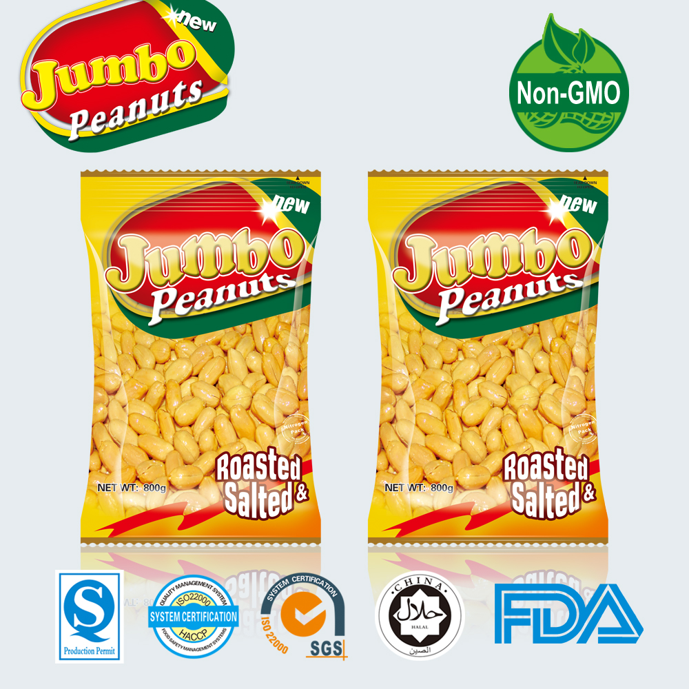 roasted peanuts packing in big bag