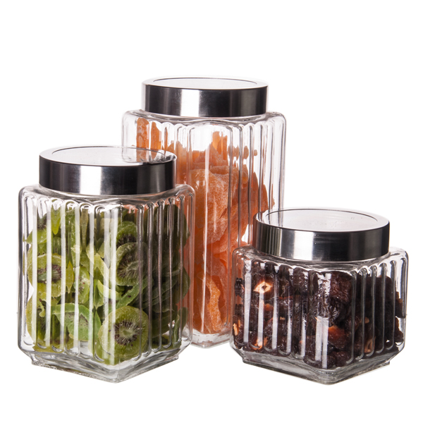 Glass storage jar
