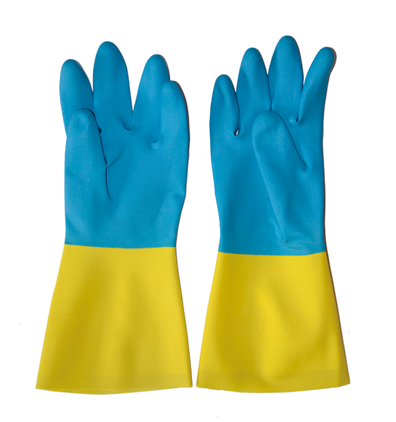 latex/neoprene flocklined industrial gloves