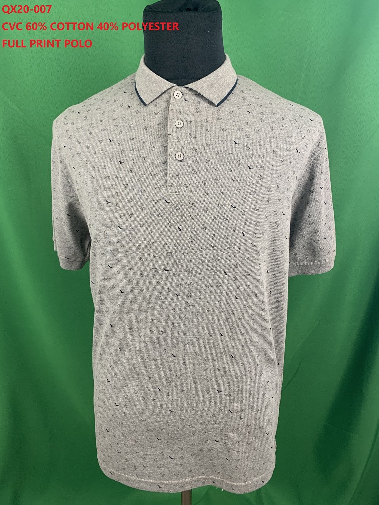 Qx20-007 Cvc Full Print Polo