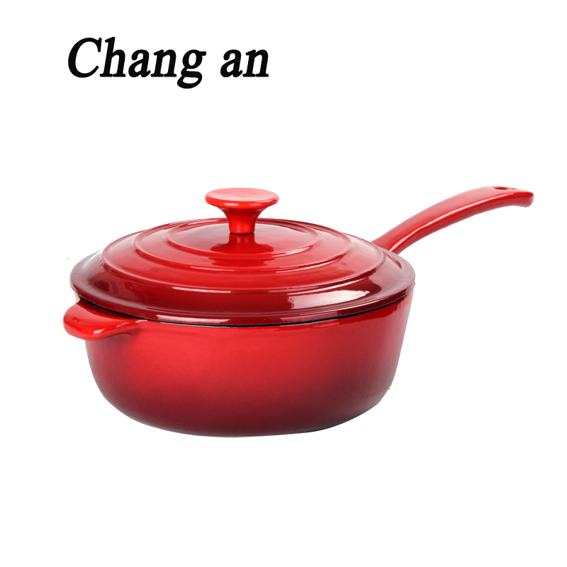 Cast iron saute pan