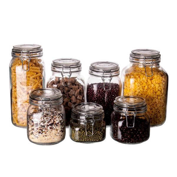 Glass storage jar
