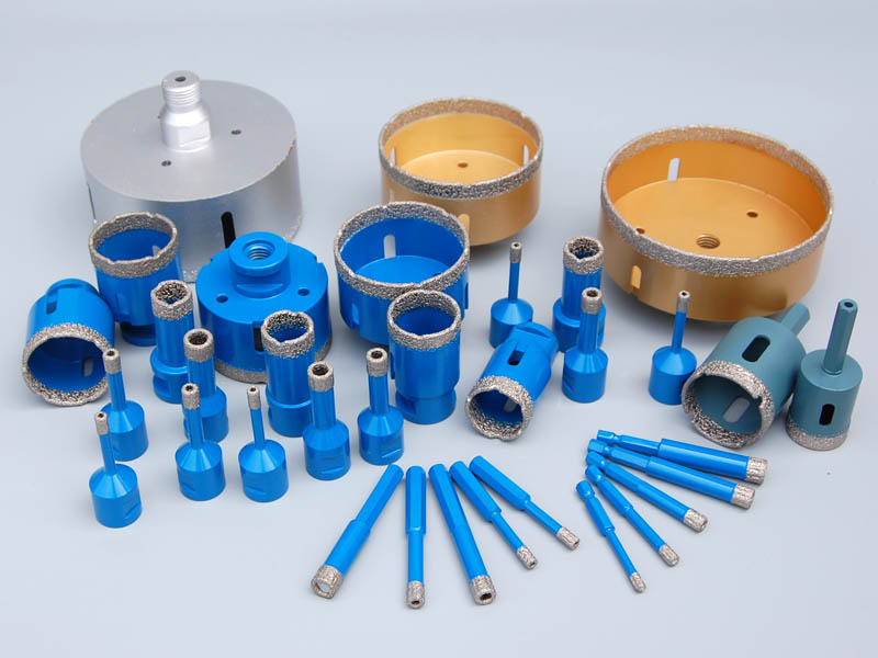 Vacuum brazed diamond core drill
