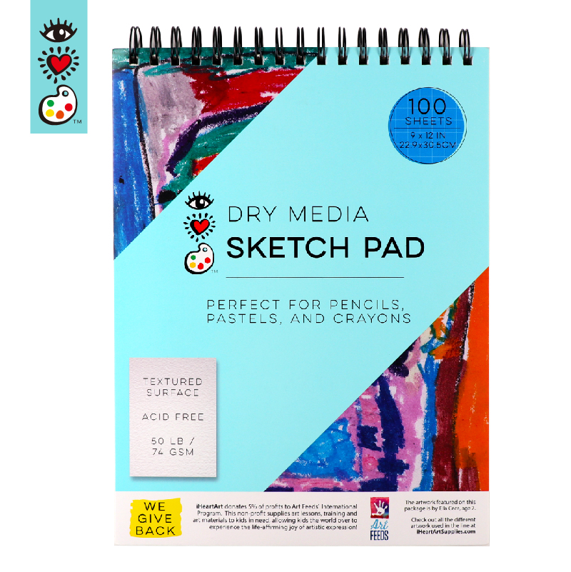 9"x12" sprial bound acid-free white sketch paper, 100sheets, sketch pad for drawing