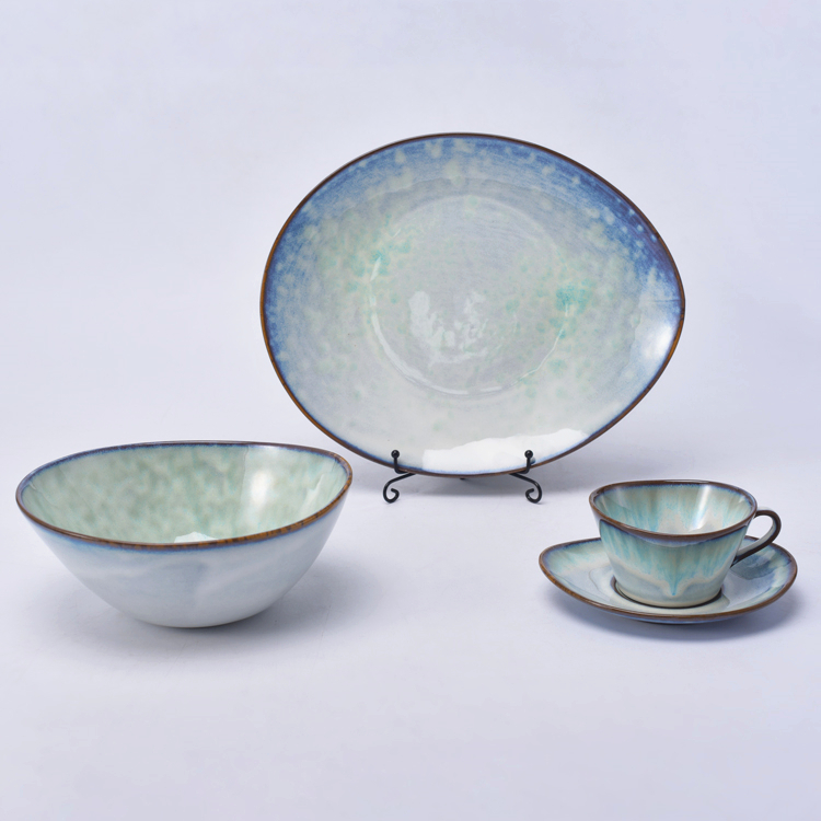 Green-Blue Dinnerware Set