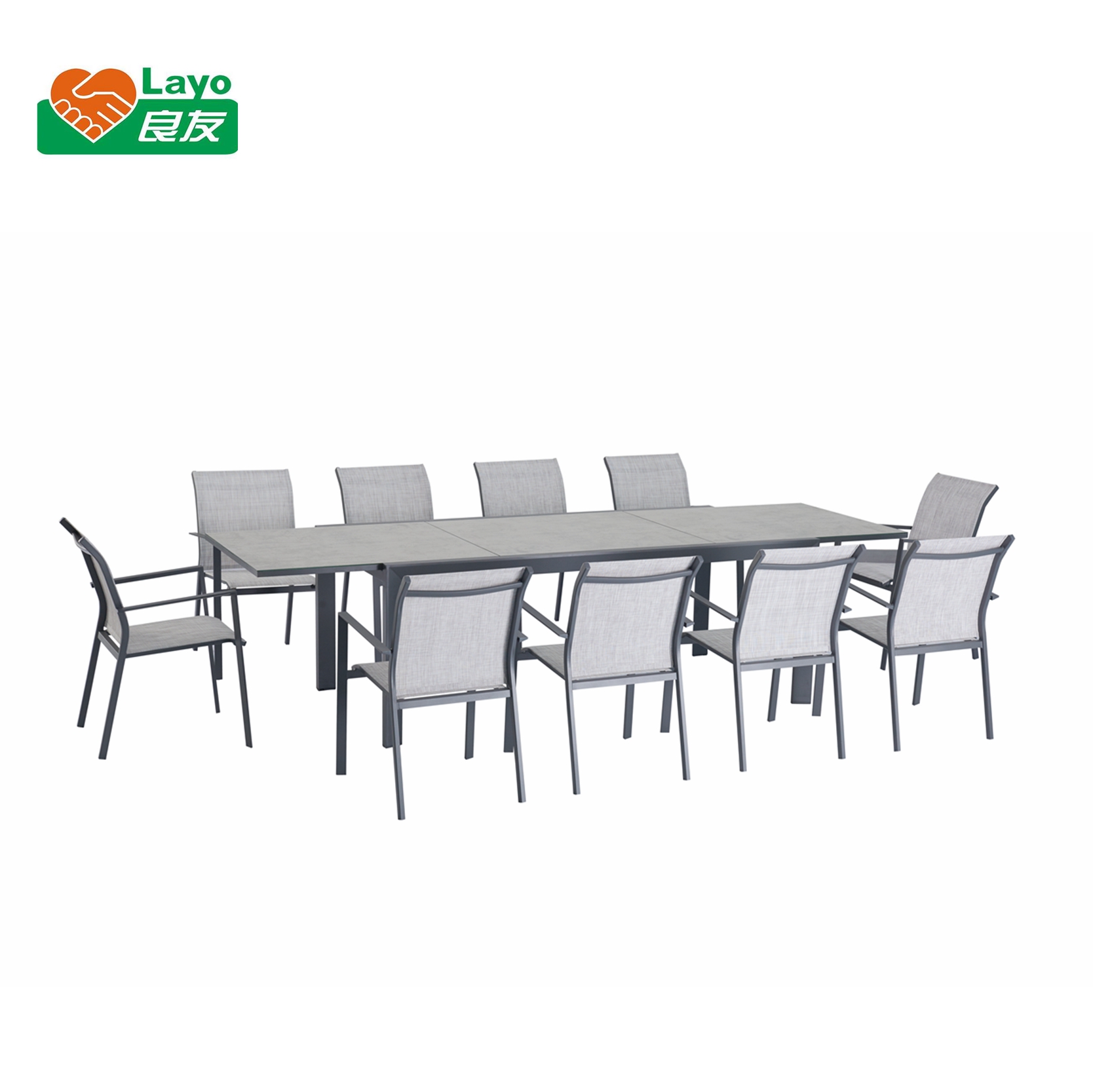 Alum. extension table set