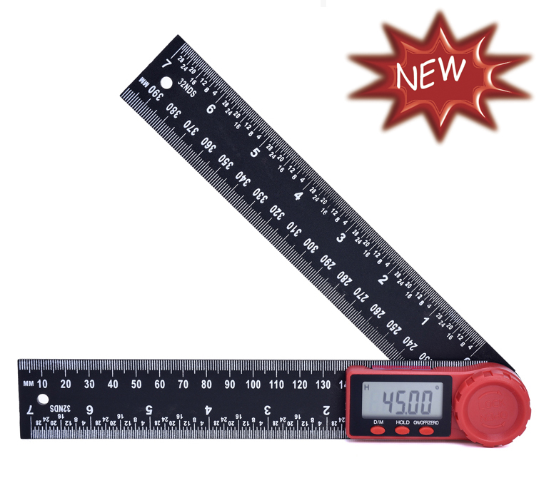 plastic 2 in 1 digital angle ruler