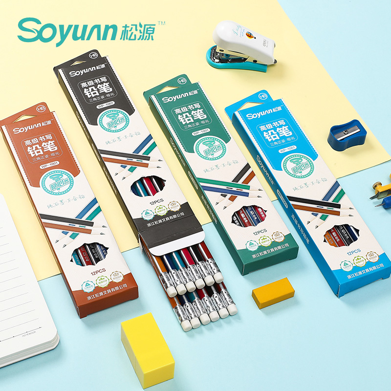 Six colour stripe pencil