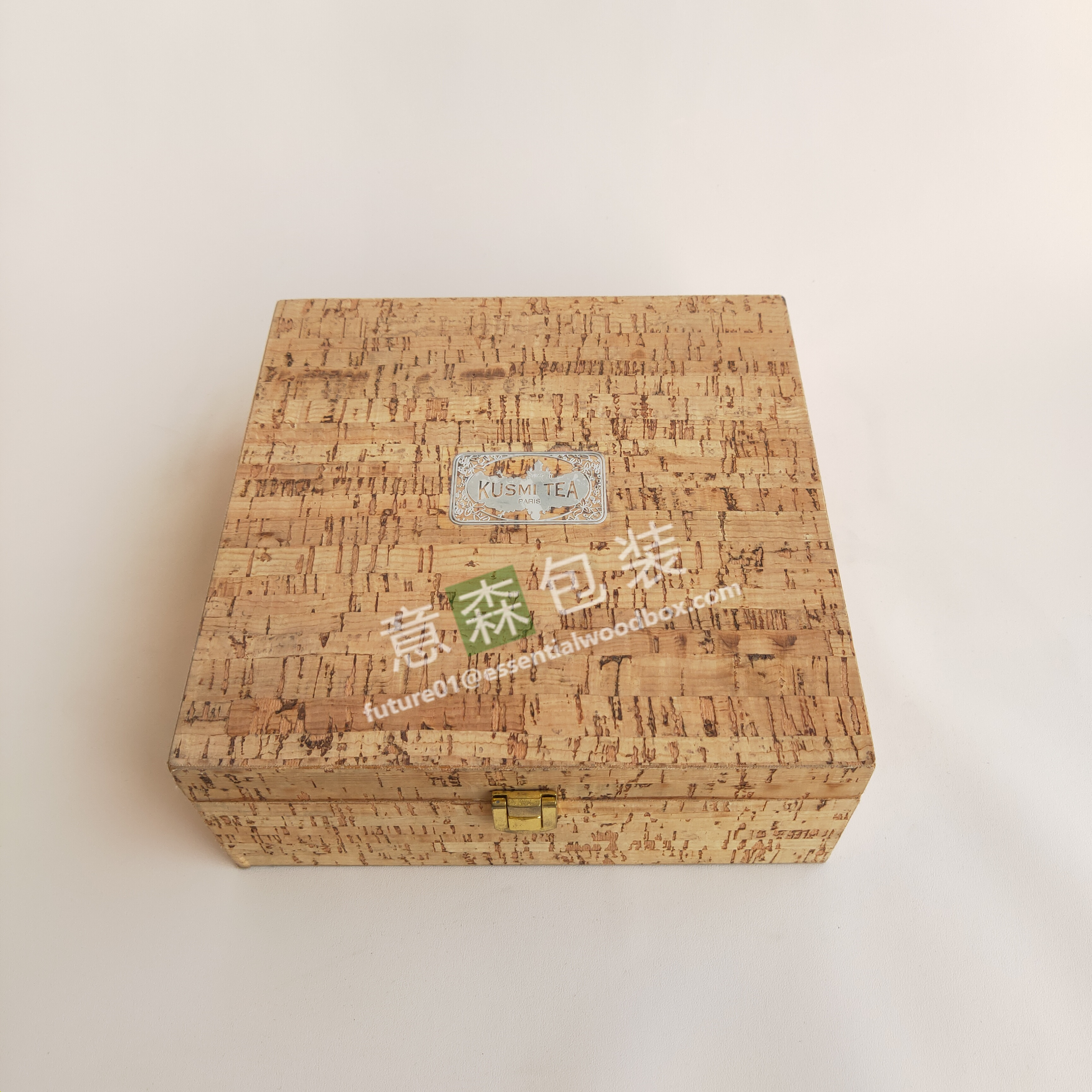 High- glass wood tea box