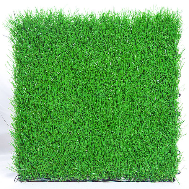 Outdoor artificial grass deckingtiles DIY sports decorative floor tiles 300 * 300mm