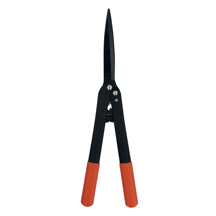 Orange hedge shear 65Mn nylon handle PP grip Quality ratchet tree trimmer
