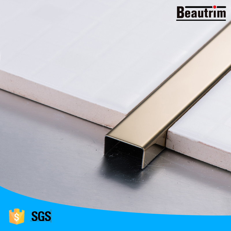 Stainless steel flat listello wall trim