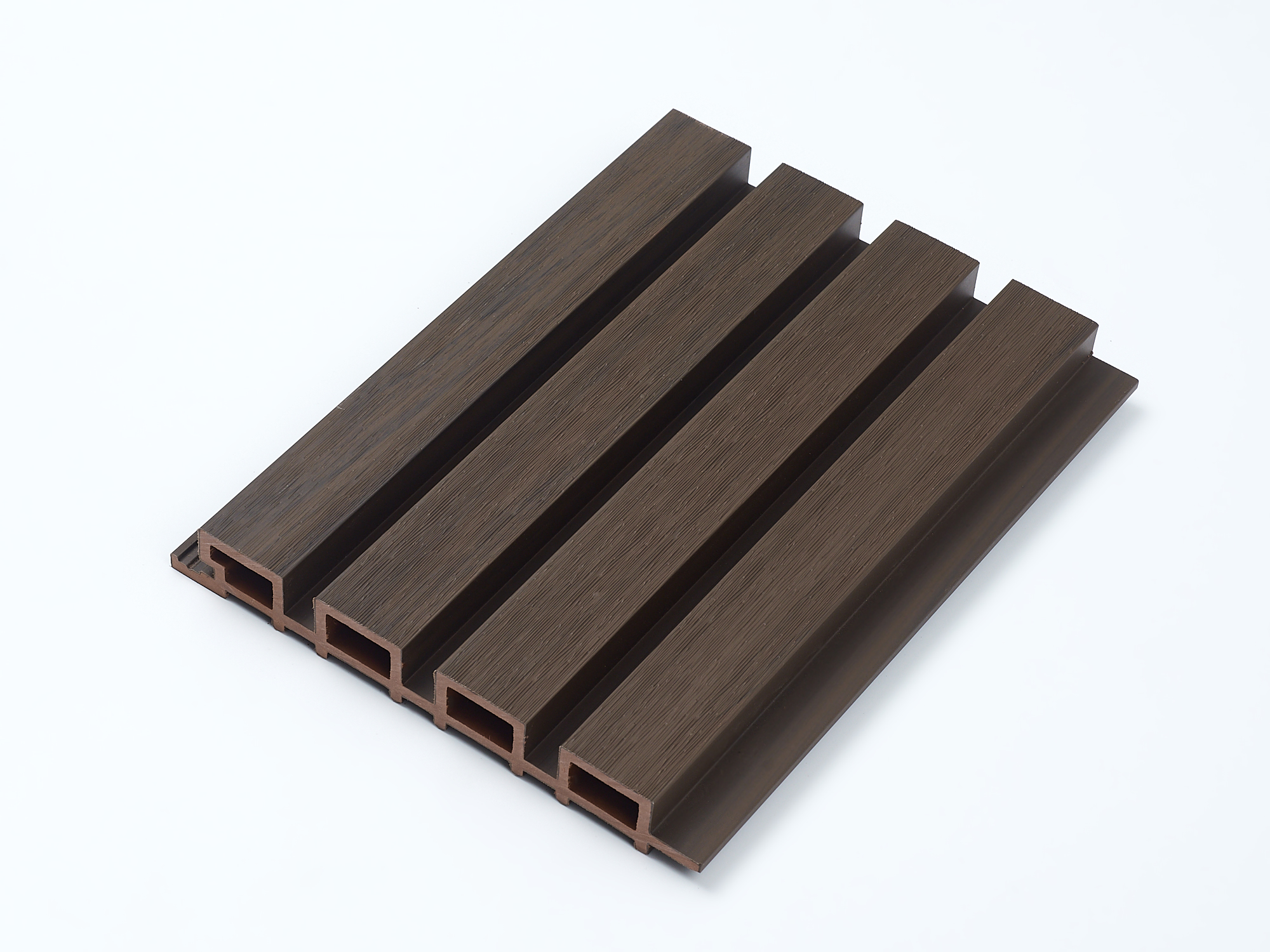 Outdoor plastic wood decorative wallboard, great wall board, high quality co-extruded second generation wood plastic wallboard 219*28mm