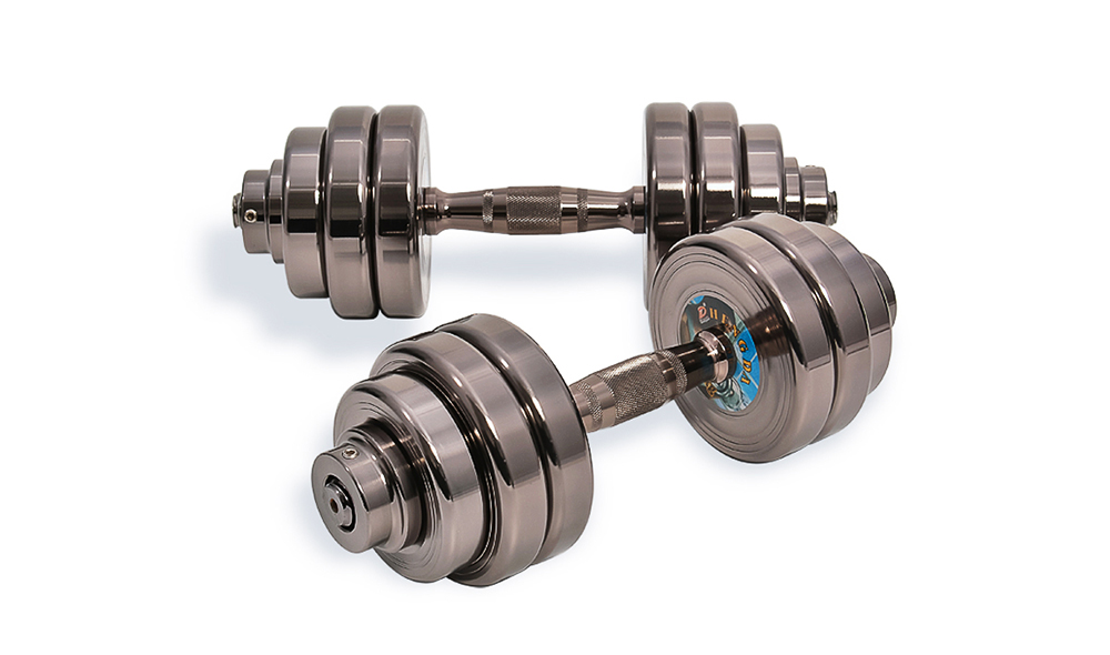 Steel black dumbbell set 30KG