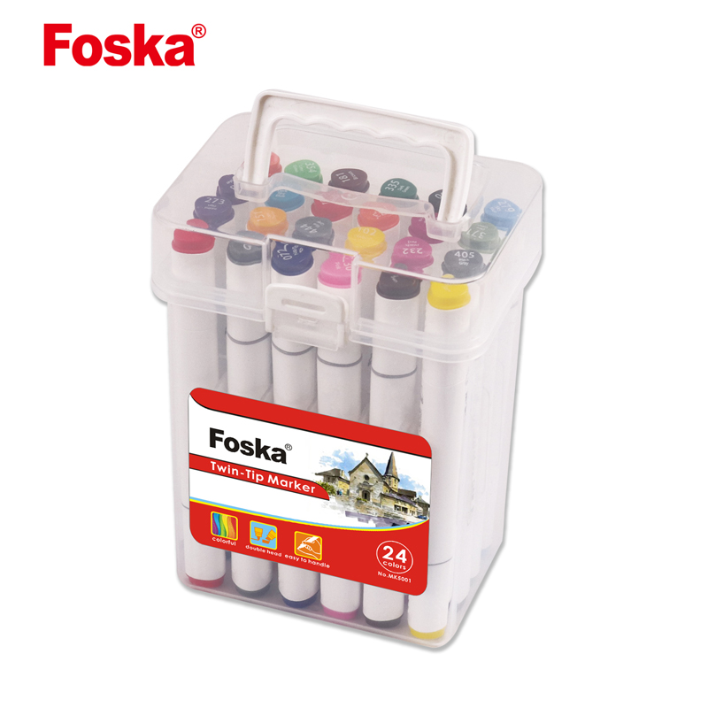 Foska Stationery 24 colors Twin-tip marker Pen