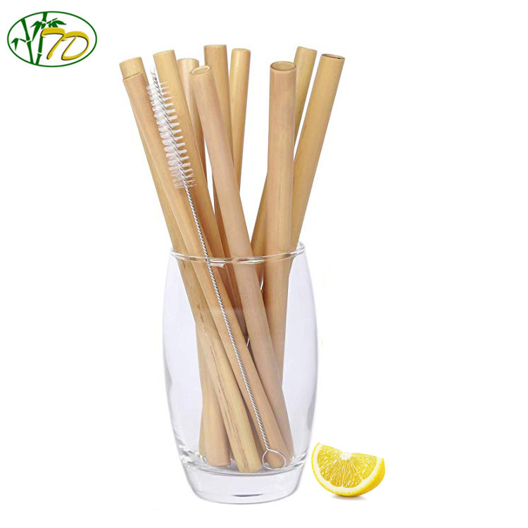 20cm yellow bamboo straw