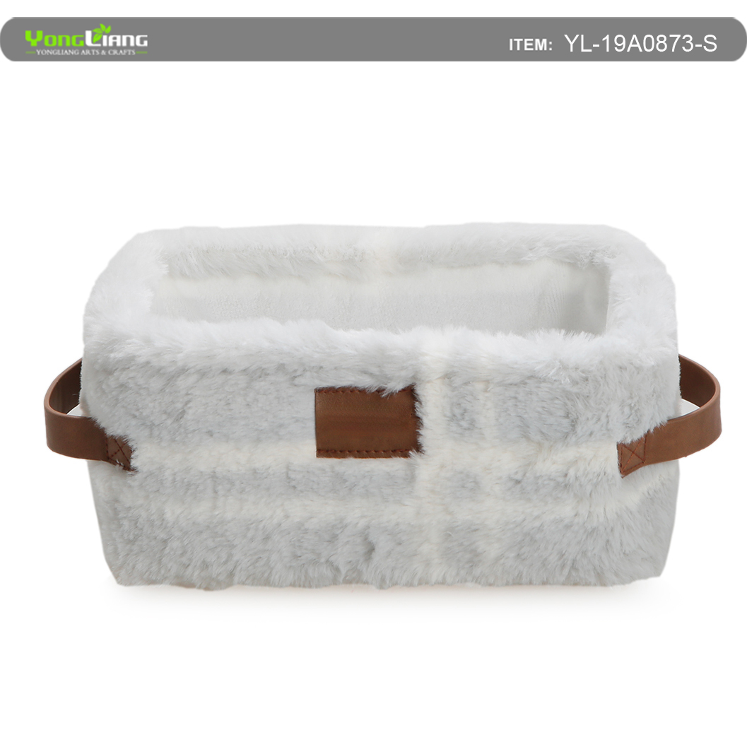 Faux Fur Storage Basket