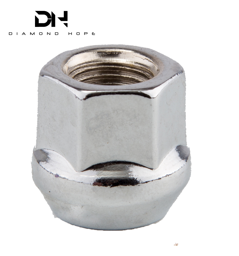 Chrome open-end bulge acorn 3/4‘’hex 17mm height wheel lug nut