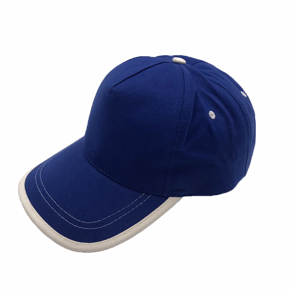 100% cotton 5 panel bordered cap