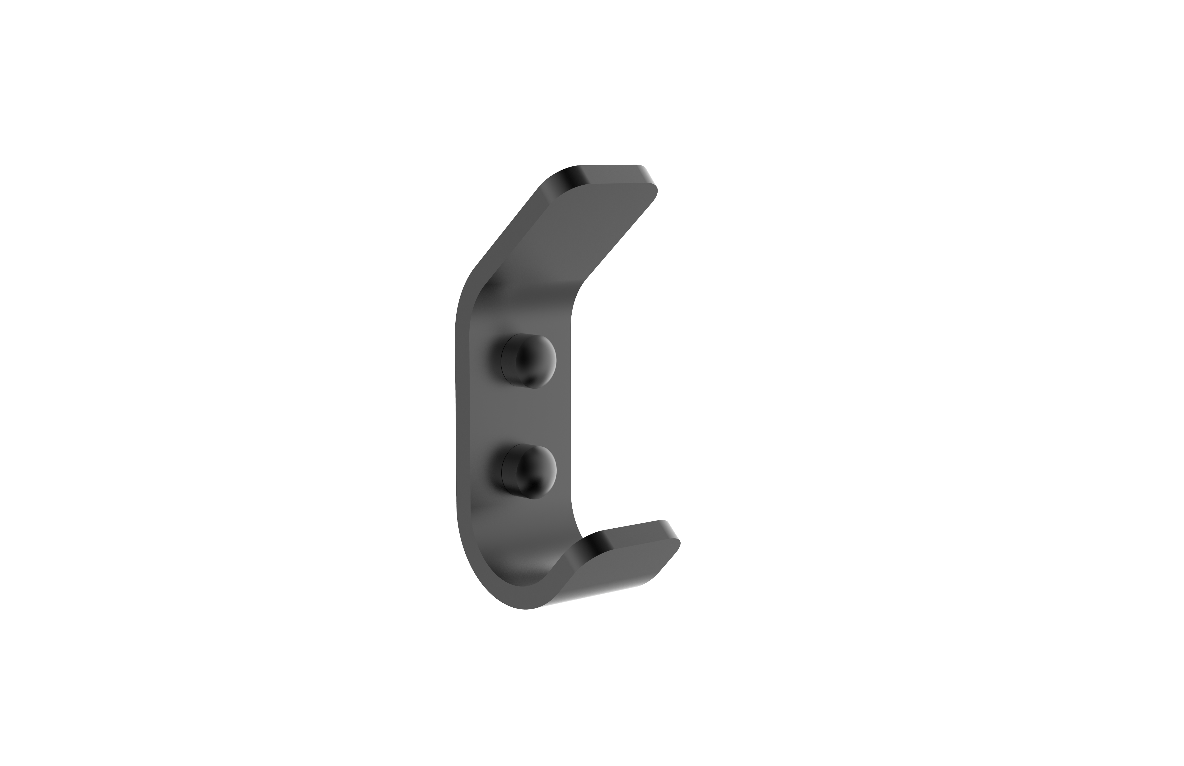 Aluminum Matt black row hook