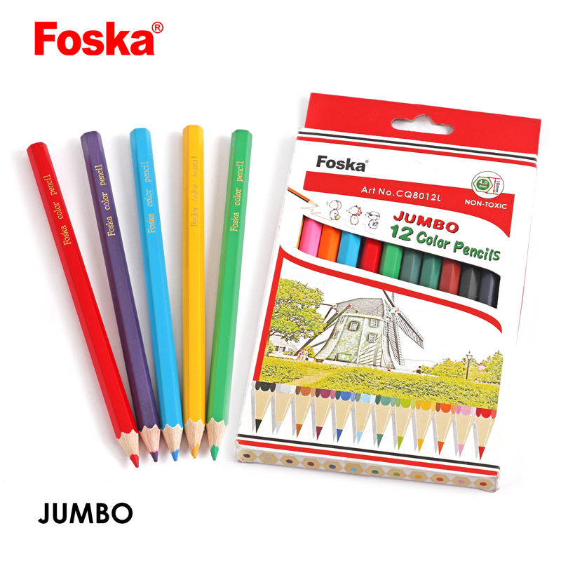 7.0'' Jumbo Wooden Hexagonal Color Pencil