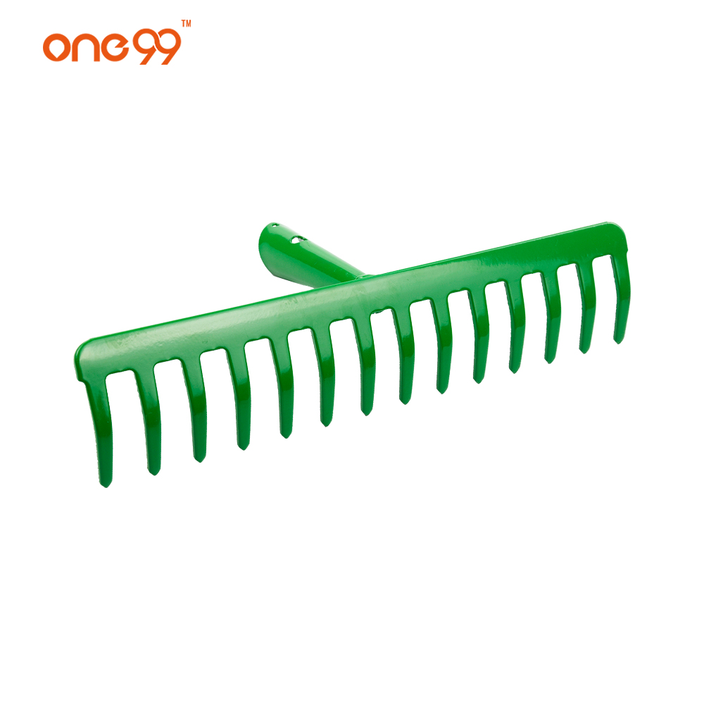 one99 Farm Tools 14 Tines Steel Head Garden Level Rake