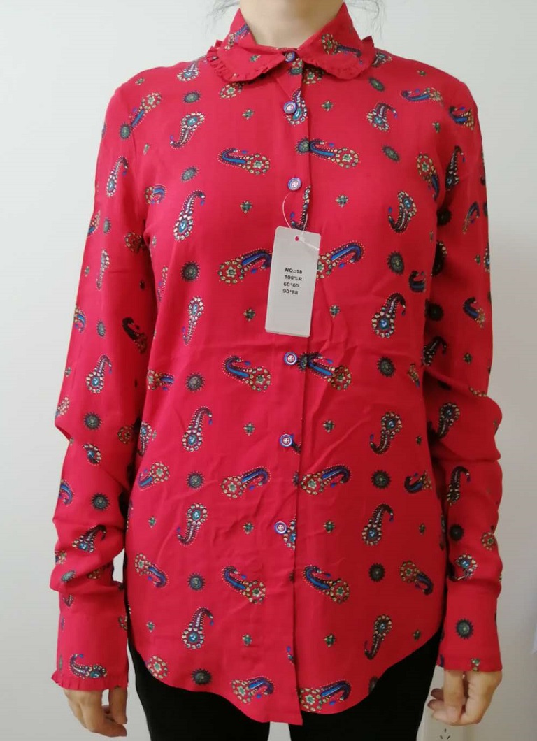 Women shirt,ladies shirt, ladies blouses,women blouses,woven shirt, rayon printed shirt