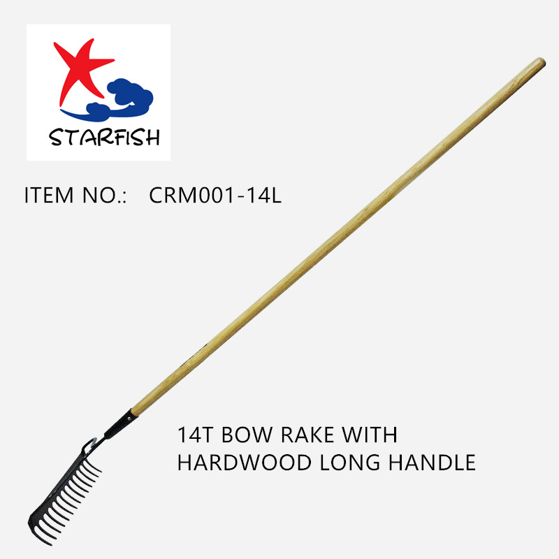 Bow Rake With Hard Wood Long Handle