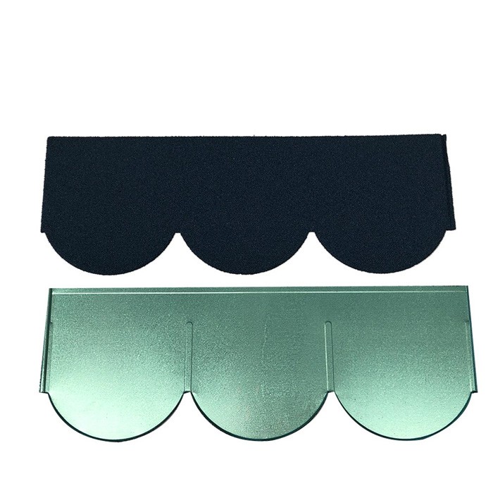Fish scale tile stone coated metal roof tile