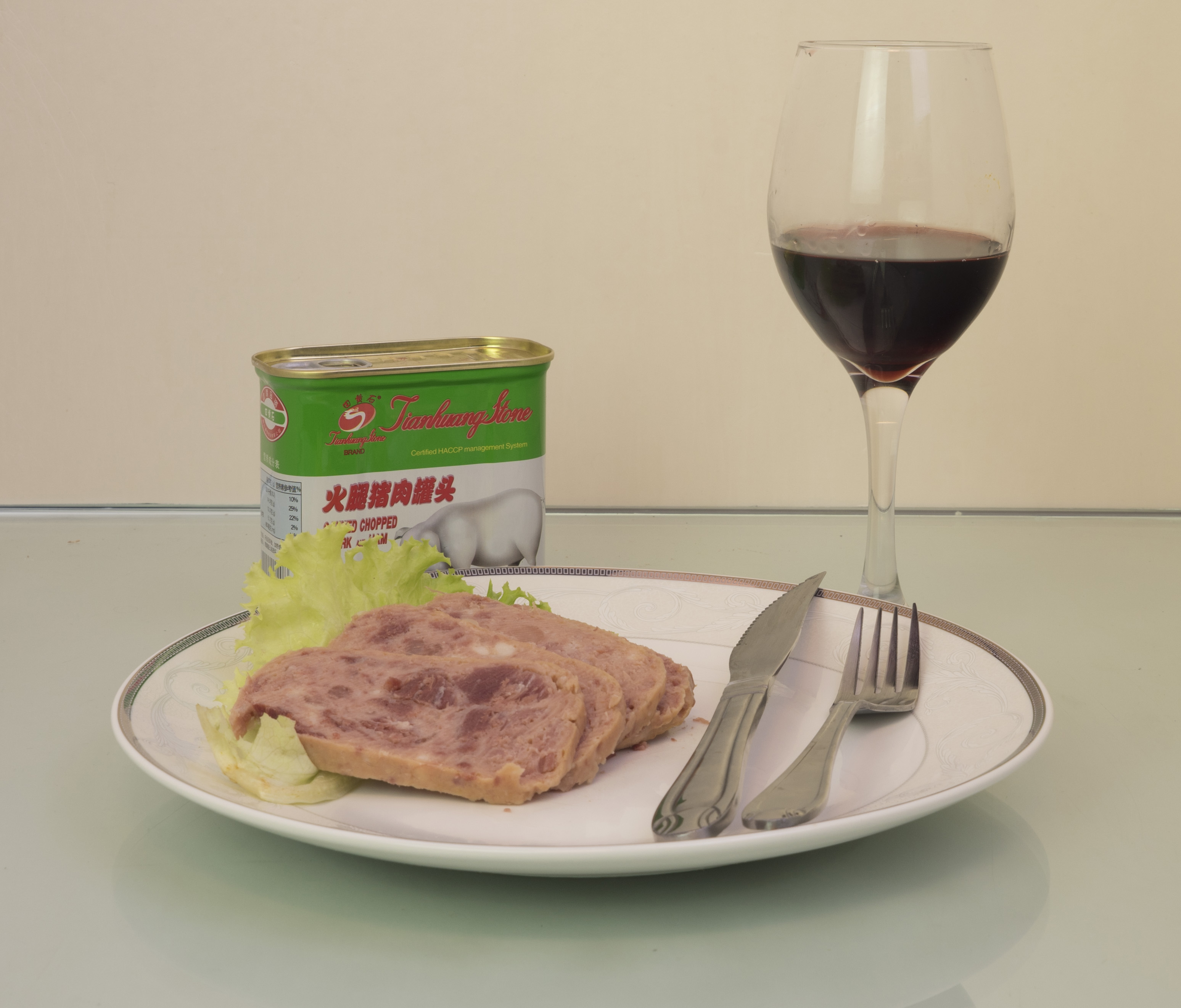 Canned chopped pork and ham