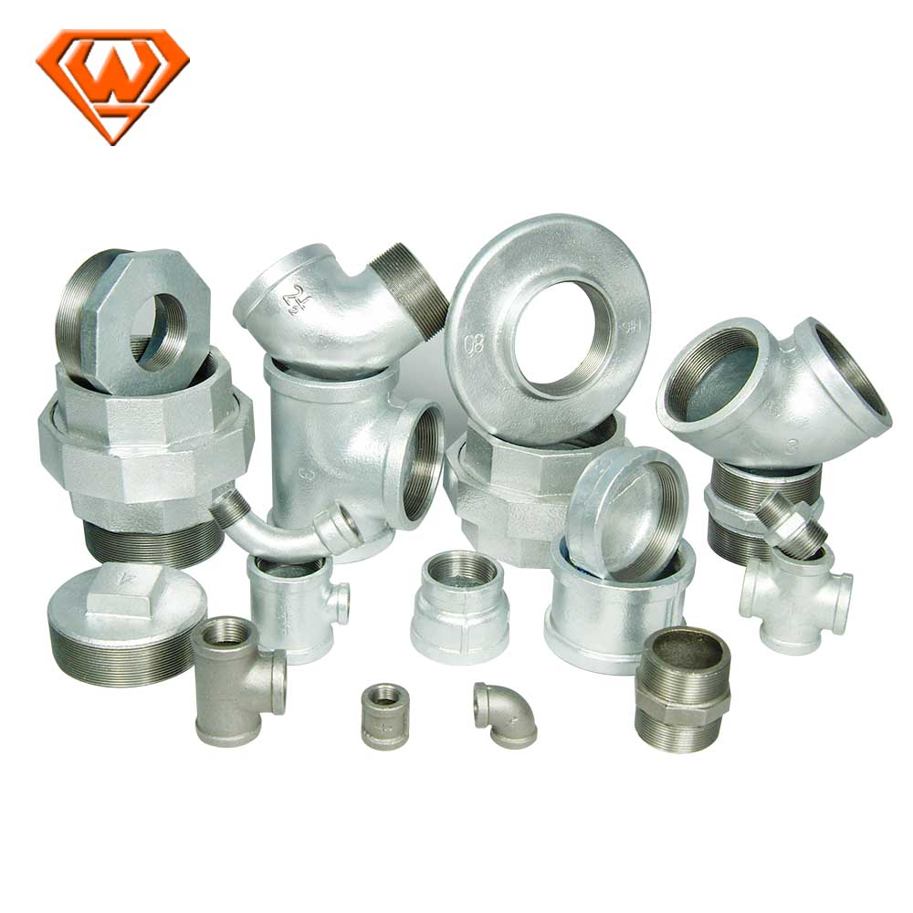 Galvanized malleable iron pipe fitting female banded edge Elbow