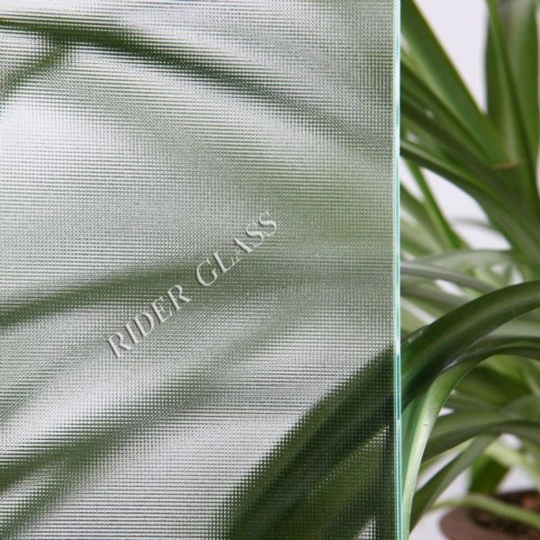 Rider clear mistlite patterned glass