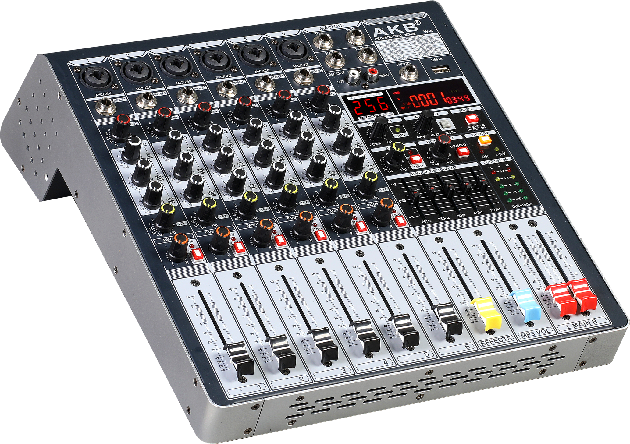 PROFEESIONAL Audio MIXER W-6/8/12