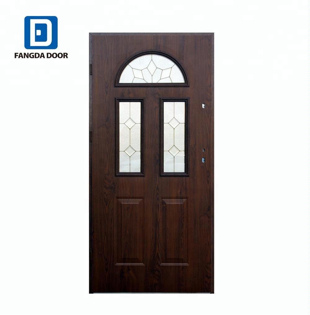 Fangda main entrance exterior europe steel security door design low prices
